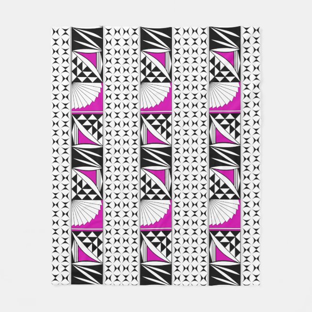 Southwest Native Sunrise in Pink Fleece Blanket (Front)