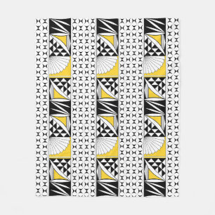 Southwest Native Sunrise in Yellow Fleece Blanket