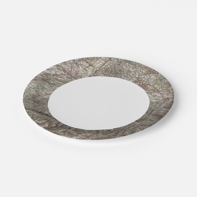 Southwest part of Germany Paper Plate (Angled)