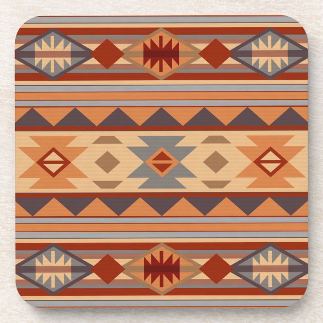 Southwest Pattern Design Tan Coaster (Front)