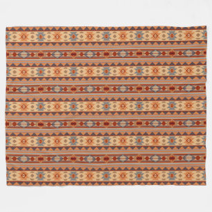 Southwest Pattern Design Tan Fleece Blanket