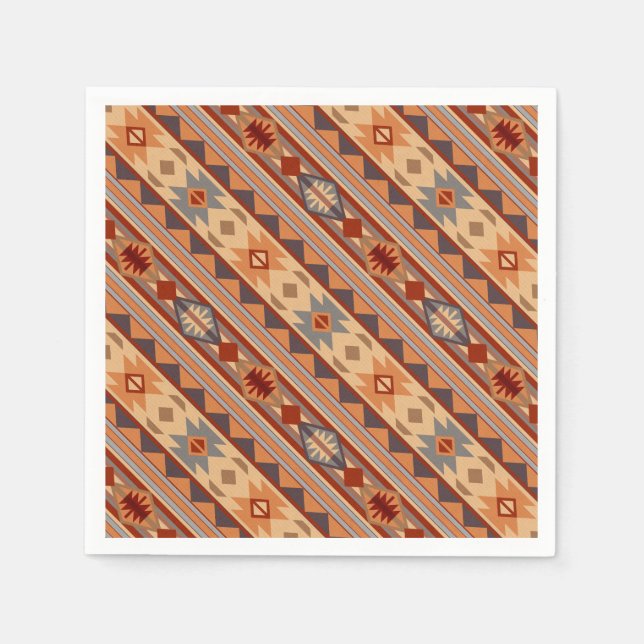 Southwest Pattern Design Tan Napkin (Front)