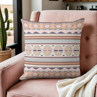 Southwest Peach Tribal Pattern | Cushion