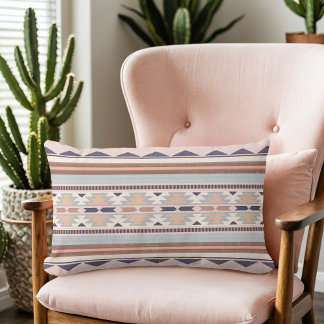 Southwest Peach Tribal Pattern | Lumbar Cushion