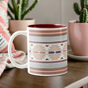 Southwest Peach Tribal Pattern Mug