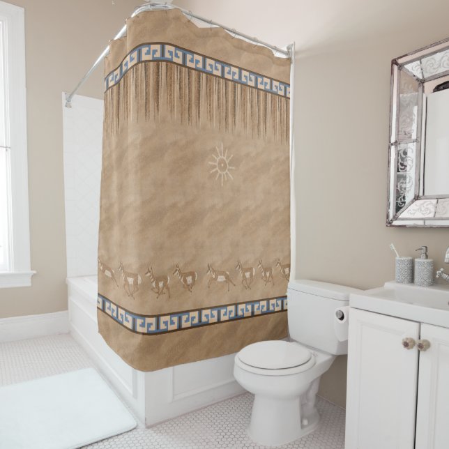 Southwest Pronghorn Antelopes Shower Curtain (In Situ)
