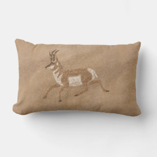 Southwest Pronghorn Running Antelope Lumbar Cushion