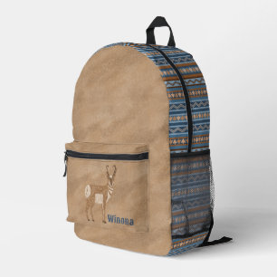 Southwest Pronghorns Geometric Print Personalised Printed Backpack