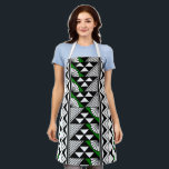 Southwest Rain and Sun in Green Apron<br><div class="desc">This unique artwork is another version of previous art that showcases pueblo culture in the southwestern part of the United States. These Native American cultures have been here for centuries and continue to share their culture and art to many visitors today. This design is a representation of our prayers of...</div>