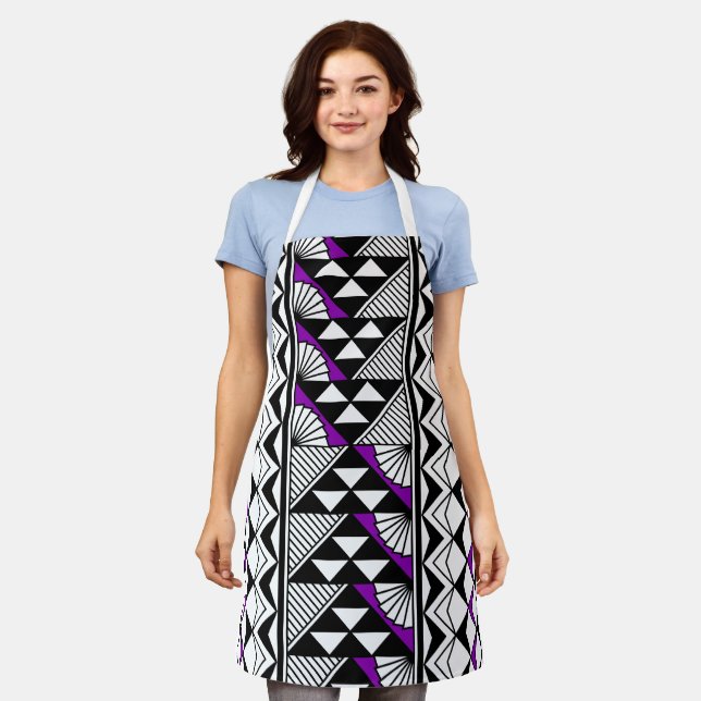 Southwest Rain and Sun in Purple Apron (Worn)