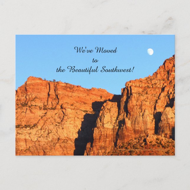 Southwest Red Rocks, New Address Announcement Postcard (Front)
