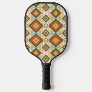 Southwest Retro Pop Art Diamonds Pattern  Pickleball Paddle