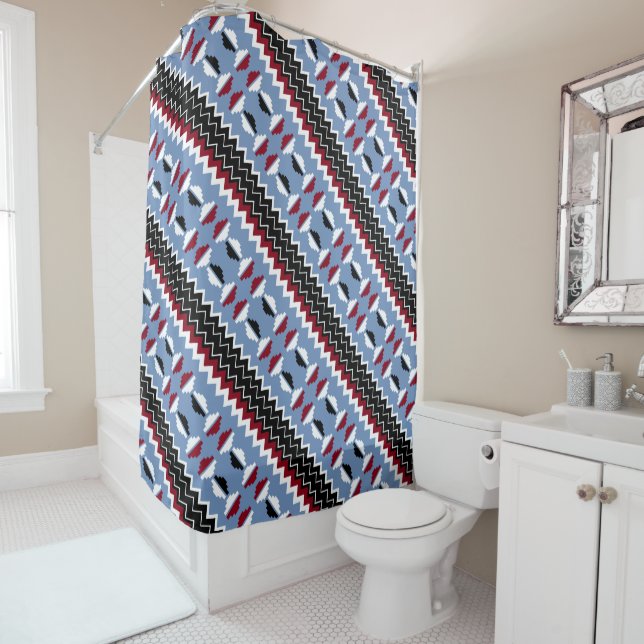 Southwest Retro Shower Curtain (In Situ)
