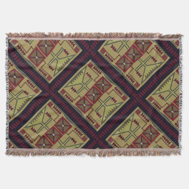 Southwest Retro Throw Blanket (Front)