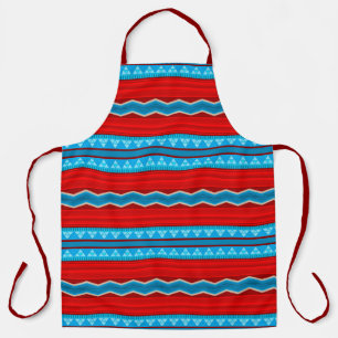 Southwest River Canyon Geometric Red Turquoise Apron