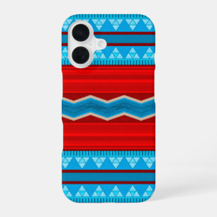 Southwest River Canyon Geometric Red Turquoise iPhone 16 Case