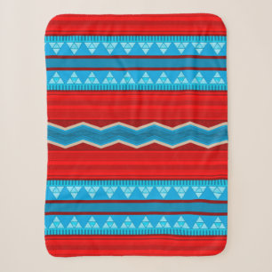 Southwest River Canyon Red and Turquoise Small Sherpa Blanket