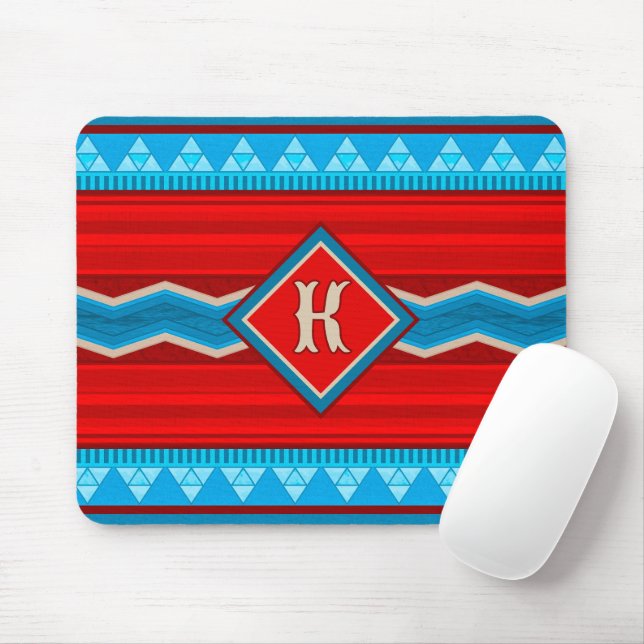 Southwest River Canyon Red Turquoise Personalised Mouse Pad (With Mouse)