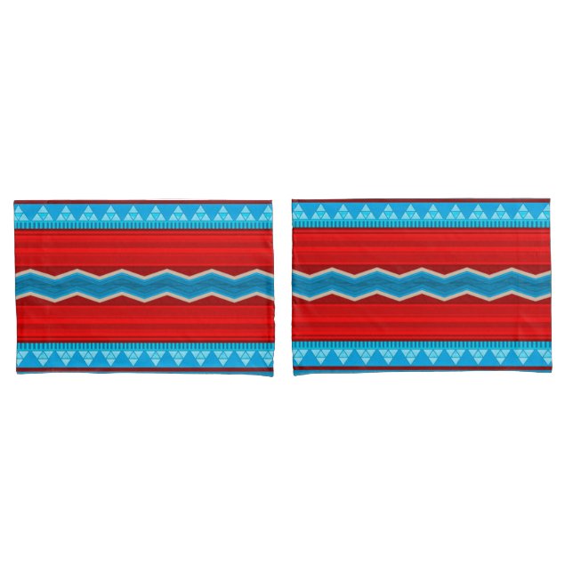 Southwest River Canyon Red Turquoise Standard Pillowcase (Front-Set)