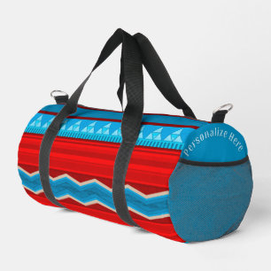 Southwest River Red Turquoise Sm Personalised Duffle Bag