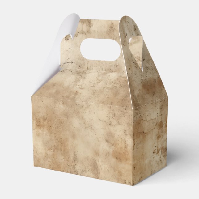 Southwest Rustic Cream  Favour Box (Back Side)