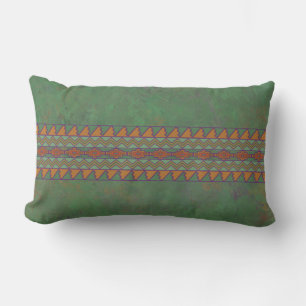 Southwest Sagebrush Green Geometric Design  Lumbar Cushion