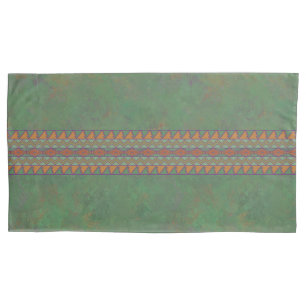 Southwest Sagebrush Green Geometric Design Pillowcase