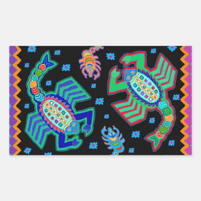 Southwest Scorpions on my Wall Rectangular Sticker (Front)