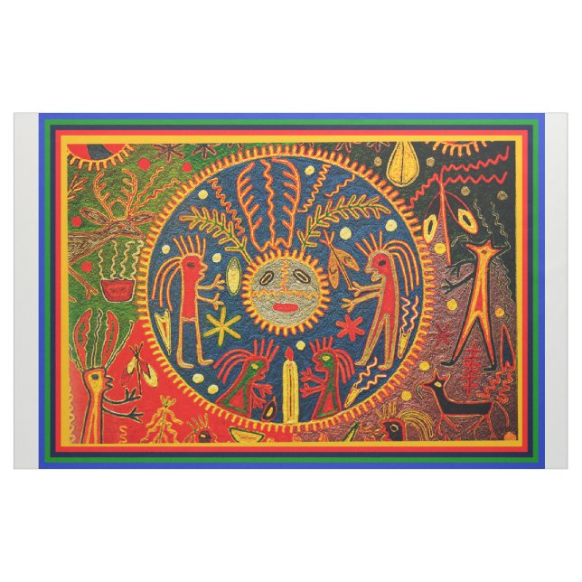 Southwest Shaman Huichol Ritual Designer Fabric (Yard)