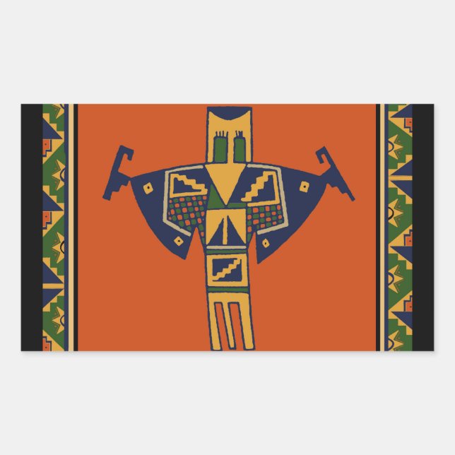 Southwest Shaman Spirit Rectangular Sticker (Front)
