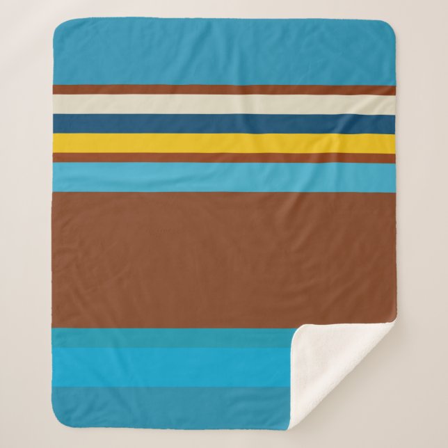 Southwest Stripes 12 Sherpa Blanket (Front)