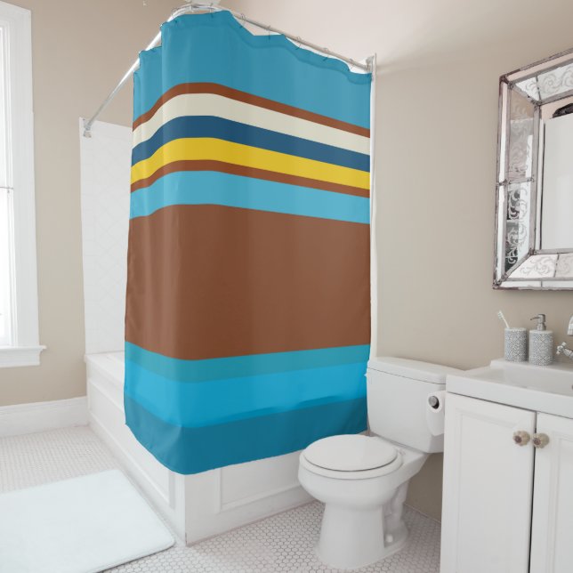 Southwest Stripes 12 Shower Curtain (In Situ)