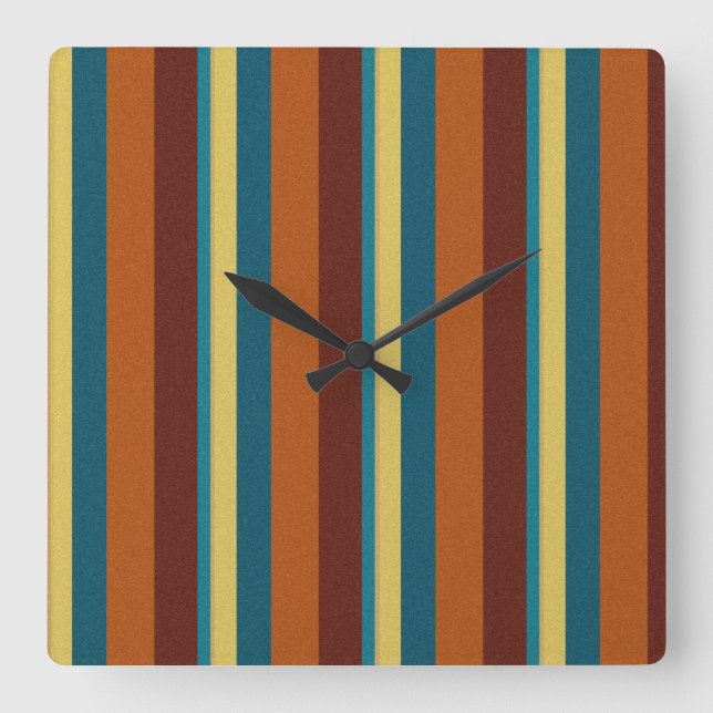 Southwest Stripes 13 Square Wall Clock (Front)