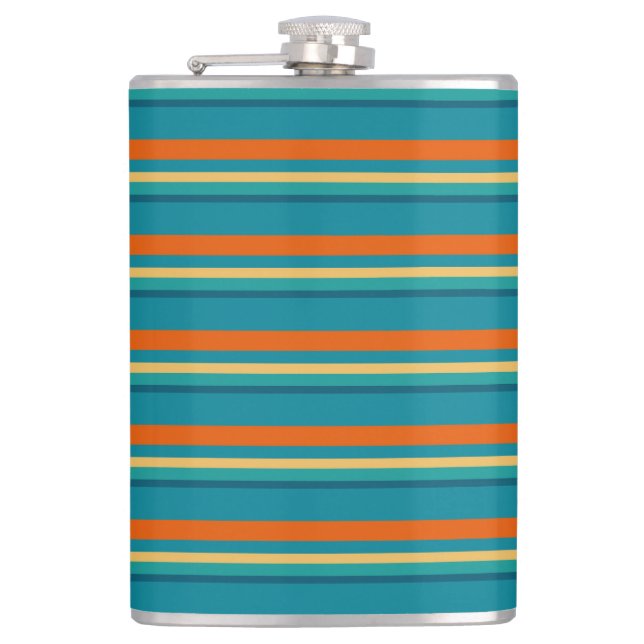 Southwest Stripes 16 Hip Flask (Front)
