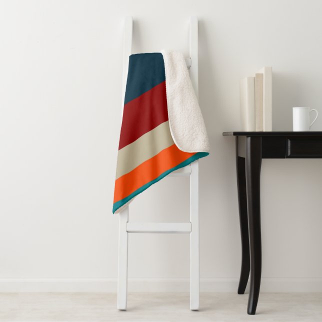 Southwest Stripes 17 Sherpa Blanket (In Situ)