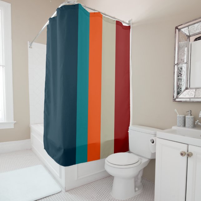 Southwest Stripes 17 Shower Curtain (In Situ)