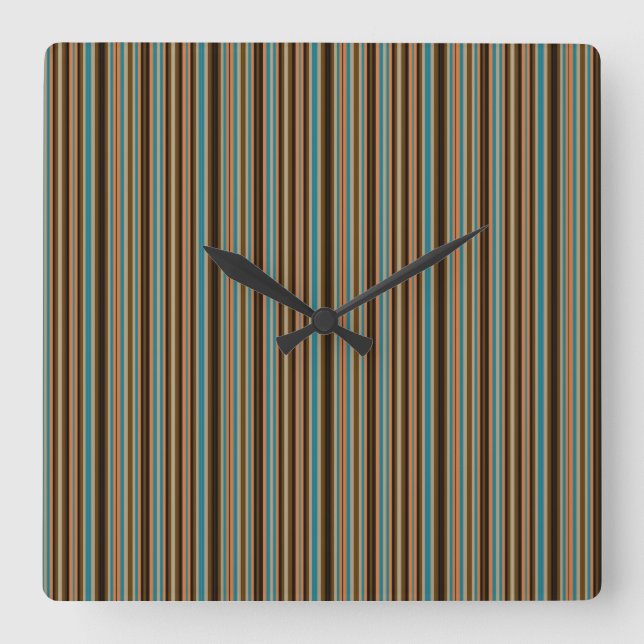 Southwest Stripes 20 Square Wall Clock (Front)