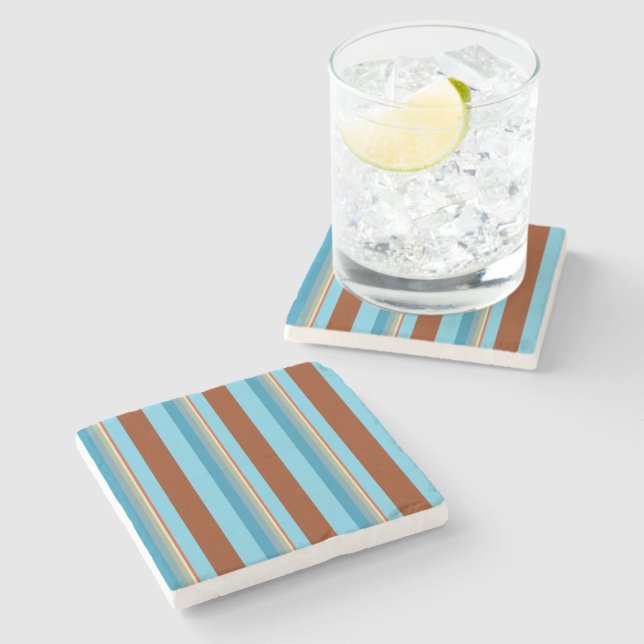 Southwest Stripes 23 Stone Coaster (Side)
