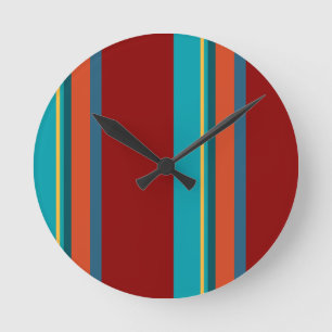 Southwest Stripes 24 Round Clock