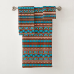 Southwest Style Geometric Cameron Gorge Design Bath Towel Set