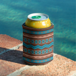 Southwest Style Geometric Cameron Gorge Design Can Cooler