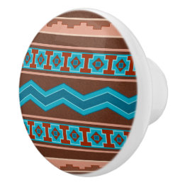 Southwest Style Geometric Cameron Gorge Design Ceramic Knob