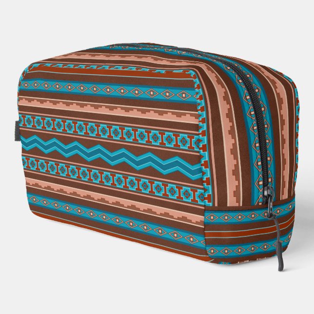 Southwest Style Geometric Cameron Gorge Design Dopp Kit (Right Corner)