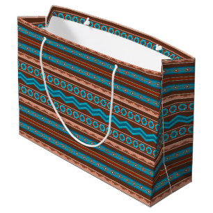 Southwest Style Geometric Cameron Gorge Design Large Gift Bag