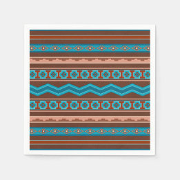 Southwest Style Geometric Cameron Gorge Design Napkin