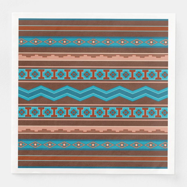 Southwest Style Geometric Cameron Gorge Design Napkin (Front)