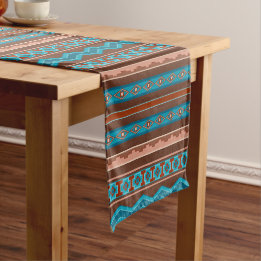 Southwest Style Geometric Cameron Gorge Design Short Table Runner
