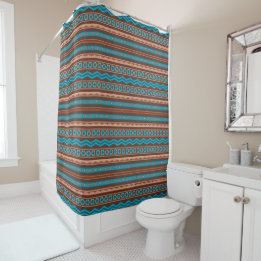 Southwest Style Geometric Cameron Gorge Design Shower Curtain