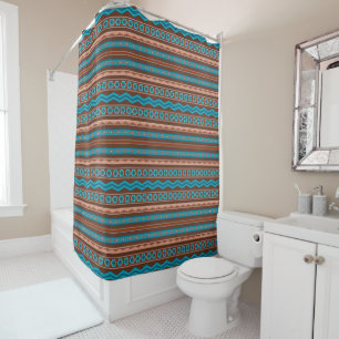 Southwest Style Geometric Cameron Gorge Design Shower Curtain