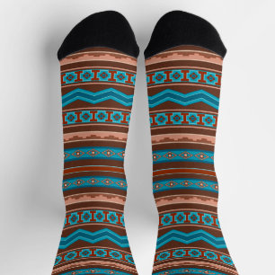 Southwest Style Geometric Cameron Gorge Design Socks